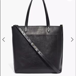 madewell leather medium transport bag